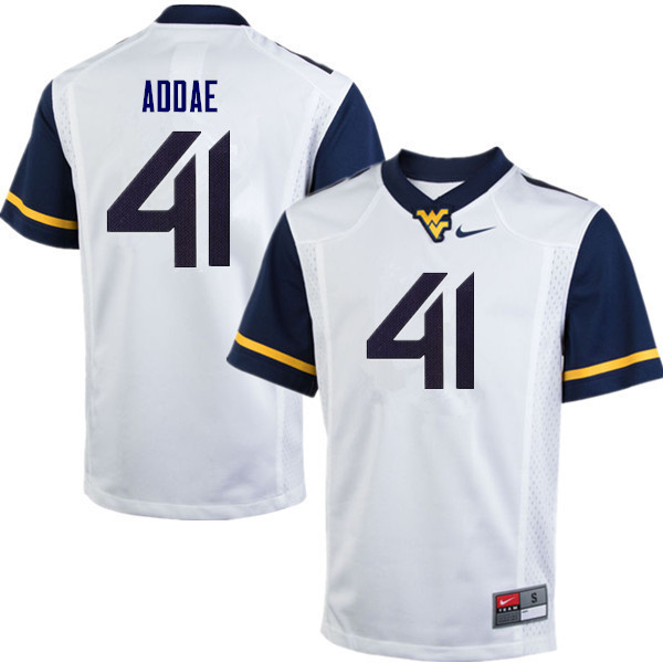 Men #41 Alonzo Addae West Virginia Mountaineers College Football Jerseys Sale-White - Click Image to Close